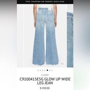 Closed size 25 wide leg denim